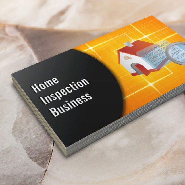 Magnifying Glass Home Inspection Business Card (Creator Uploaded)