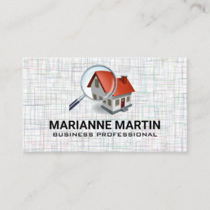 Magnifying Glass Home Real Estate Business Card