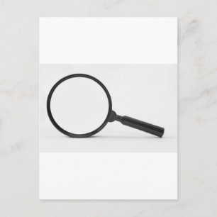 magnifying glass postcard