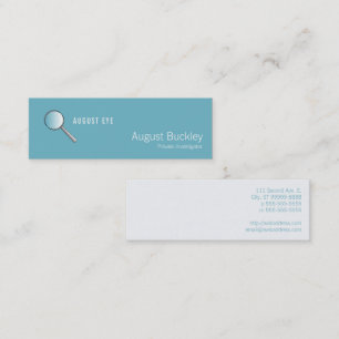 Magnifying Glass Private Investigations Mini Busin Business Card