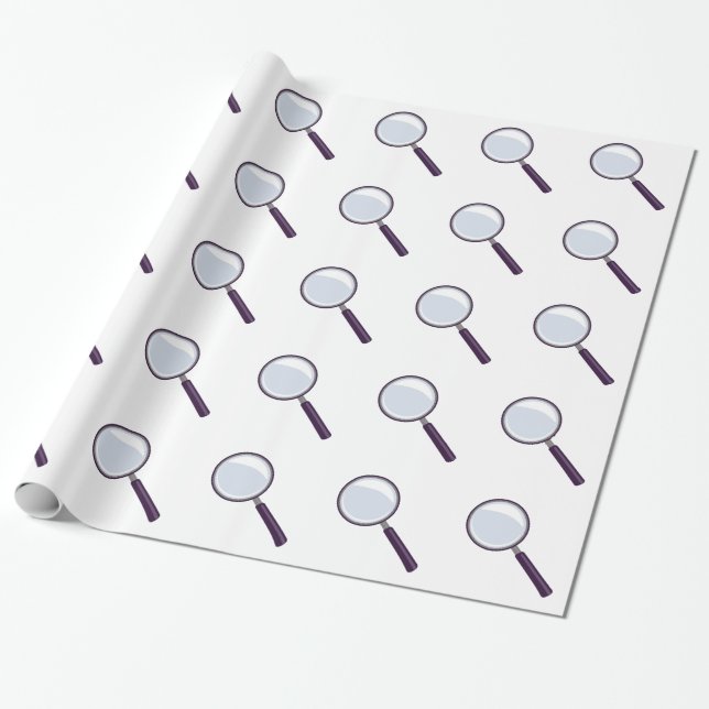 Magnifying Glass Wrapping Paper (Unrolled)