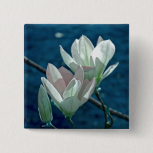 Magnolia 15 Cm Square Badge