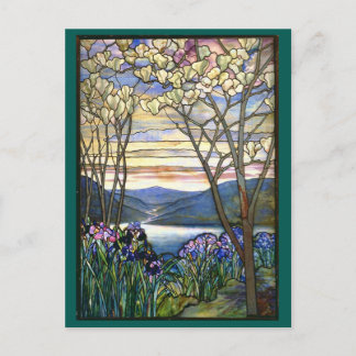 Magnolia and Iris Scenic Inspirational Postcard