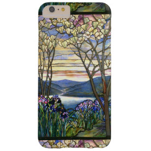 Magnolia and Iris Scenic Stained Glass Window Barely There iPhone 6 Plus Case