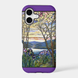 Magnolia and Iris Stained Glass Window