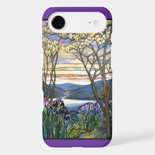 Magnolia and Iris Stained Glass Window Case-Mate iPhone Case (Back)