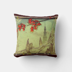Magnolia and Maple Flower by Alexandra Cook Cushion