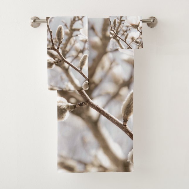 Magnolia Beauty Dream #2 #wall #art Bath Towel Set (Insitu)