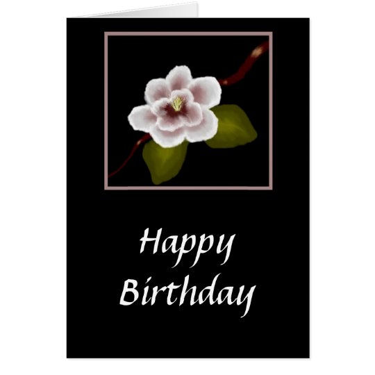 Magnolia Birthday Card (Large Print)