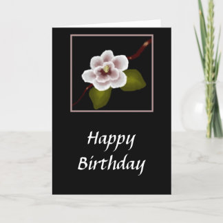 Magnolia Birthday Card (Large Print)