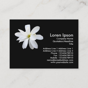 Magnolia - Black Business Card