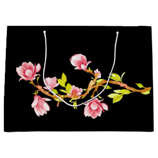 Magnolia Black Large Gift Bag