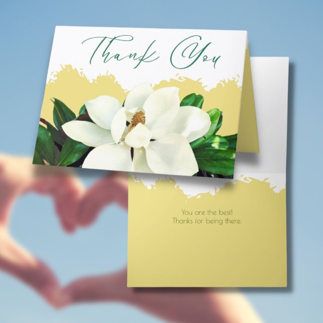 Magnolia Bloom 5" x 7"  Thank You Card (Creator Uploaded)