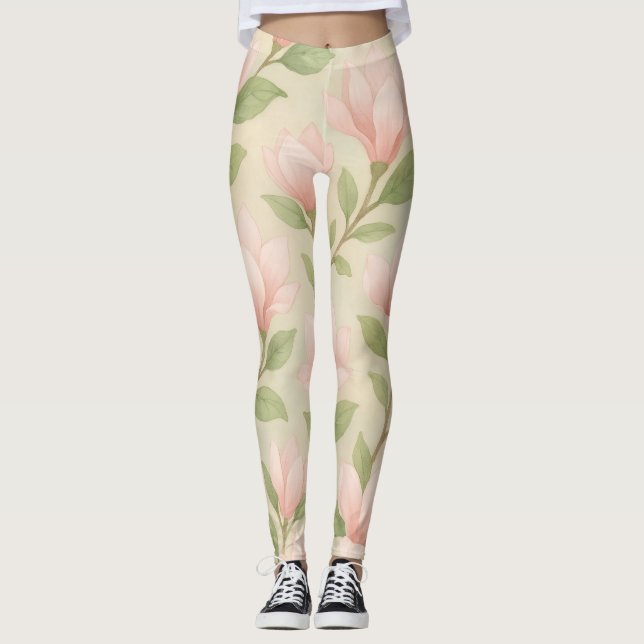 Magnolia Bloom Leggings (Front)