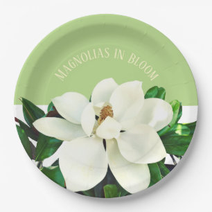 Magnolia Bloom Paper Plate