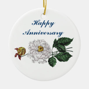 Magnolia Blossom Ceramic Ornament