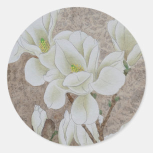 Magnolia Blossom  Classic Round Sticker