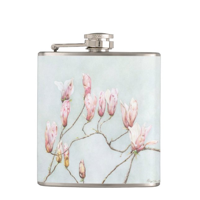 Magnolia Blossom Flask (Front)