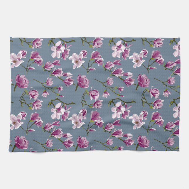 Magnolia blossom Kitchen Towels (Horizontal)