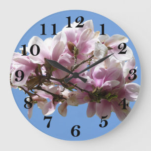 Magnolia Blossom Large Clock
