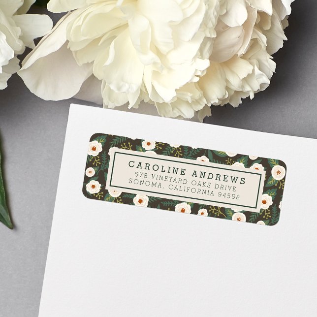 Magnolia Blossom Return Address Label (Creator Uploaded)