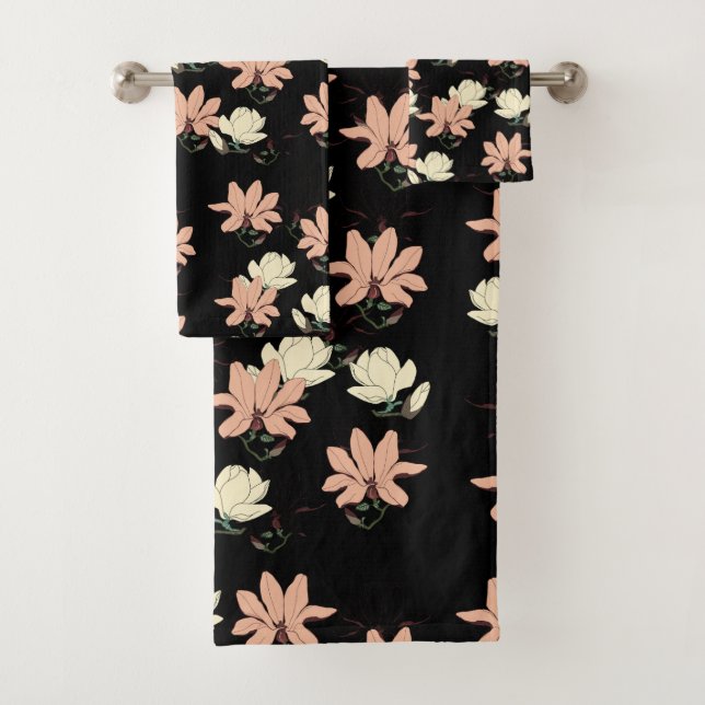 Magnolia Blossoms Bath Towel Set (Insitu)