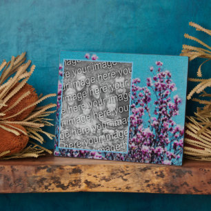 Magnolia Blossoms Blue Sky Art Add Your Own Photo Plaque