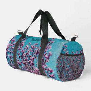 Magnolia Blossoms Blue Sky Painting Personalised Duffle Bag