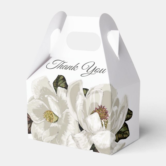 Magnolia blossoms favour box (Front Side)
