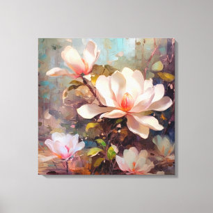 Magnolia Blossoms Fine Art Canvas Print