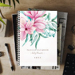 Magnolia bouquet watercolor feminine business planner<br><div class="desc">Pastel pink magnolia flowers and foliage beautiful hand painted bouquet with mint green eucalyptus leaves on a light blush washed watercolor background making a modern sophisticated feminine planner with minimal style typography script. Easy to personalise with your details! Ideal for landscape designers, florists, makeup artists, cosmetologists, personal stylists, hairstylists, beauty...</div>