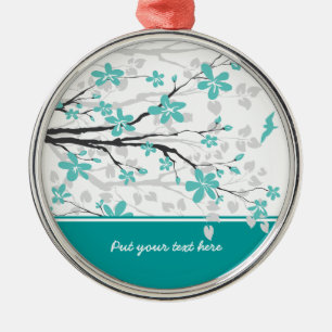 Magnolia branch and flowers custom ornament