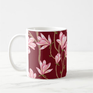 Magnolia Branches: Blooming Vintage Illustration. Coffee Mug