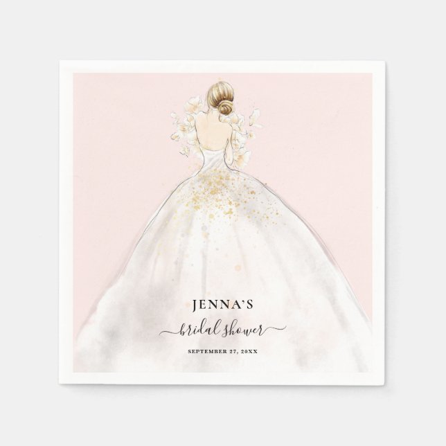 Magnolia Bride Bridal Shower Napkins (Front)