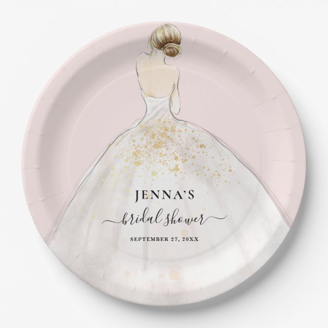 Magnolia Bride Bridal Shower Paper Plate (Front)