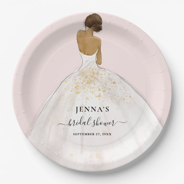 Magnolia Bride Bridal Shower Paper Plate (Front)