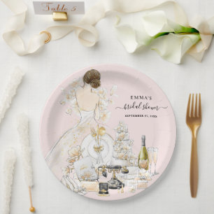 Magnolia Bride Bridal Shower Paper Plates