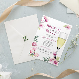 Magnolia Brunch and Bubbly Bridal Shower Invitation