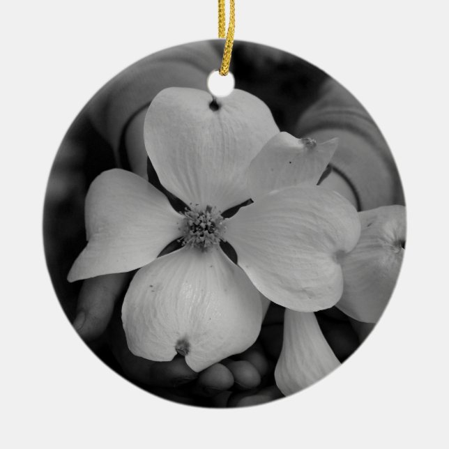 magnolia ceramic ornament (Front)