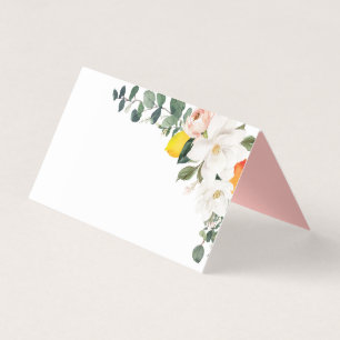 Magnolia Citrus Wedding Place Cards