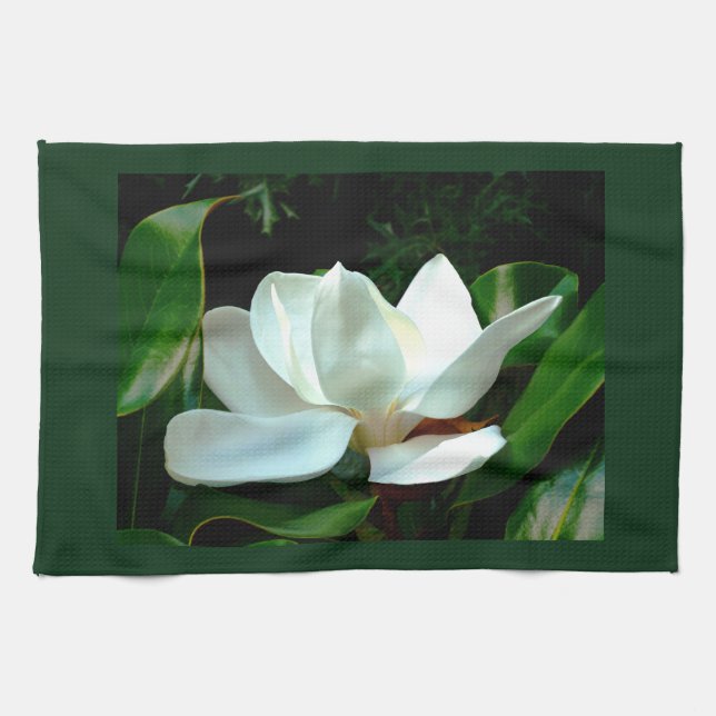 Magnolia Closeup Tea Towel (Horizontal)