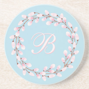 Magnolia Collection Spun Sugar Blue Background Coa Coaster