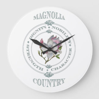 Magnolia Country Round Wall Clock
