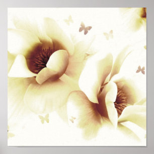 Magnolia - Cream Poster