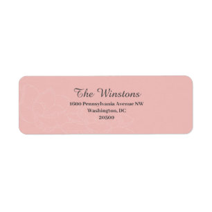 Magnolia Fairy Tale pale pink Return Address Lable Label