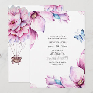 Magnolia Floral Bridal Shower Invitation