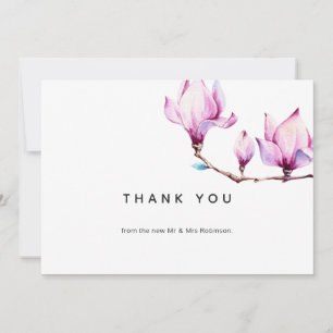 Magnolia Floral Thank You Card