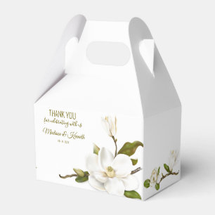 Magnolia Floral Wedding Favour Box