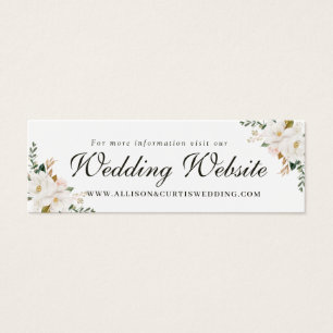 Magnolia floral wedding website card