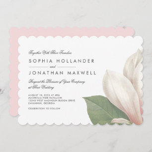 Magnolia Flower Blossom Invitation